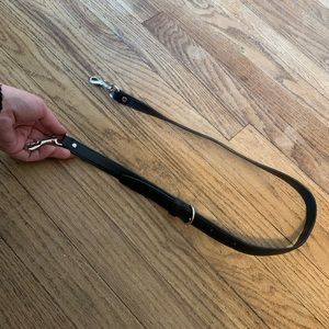 Coach Black Leather Replacement Shoulder Purse Strap with Silver Hardware